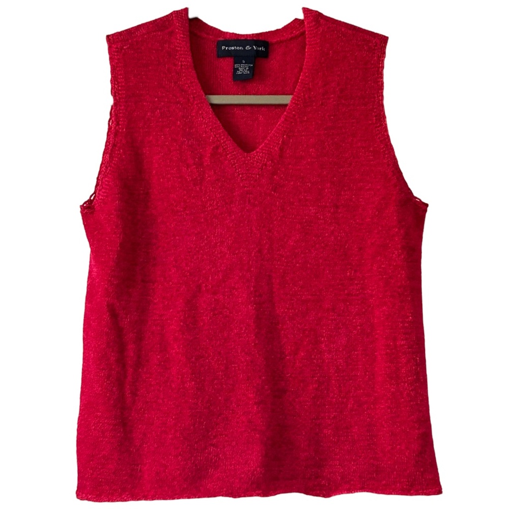 Preston & York Women’s Pink V-Neck Sweater Vest   Sz‎ S